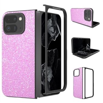 Voor Google Pixel 9 Pro Fold 5G Hoes Gekleurde Glitter Leer + PC Telefoonhoes