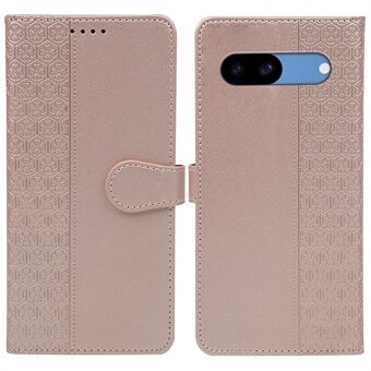 Voor Google Pixel 8a Hoesje Magnetische Sluiting Klavertje Vier Leren Telefoonhoesje