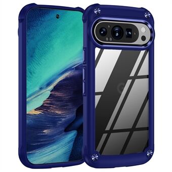 Voor Google Pixel 9 Pro XL Hoes Anti-Val Aluminium Lens Frame PC+TPU Telefoonhoesje