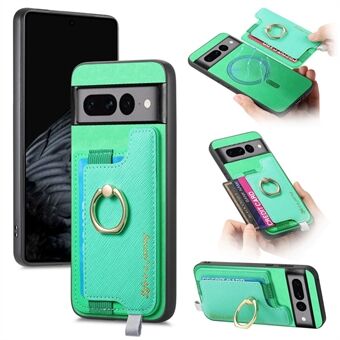 B5 Voor Google Pixel 7 Pro 5G Hoesje 2-in-1 Magnetisch Afneembare Kaarthouder Leer+TPU Telefoonhoesje