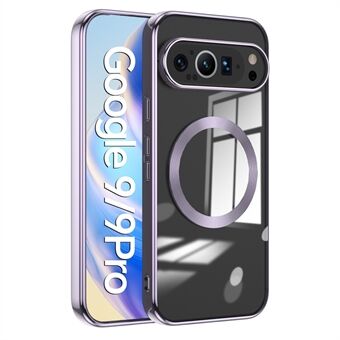 Voor Google Pixel 9 Pro / Pixel 9 hoesje compatibel met MagSafe elektroplateren TPU telefoonhoes