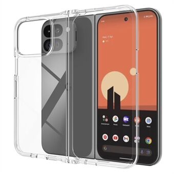 Voor Google Pixel 9 Pro Fold 5G Hoesje TPU+Acrylic Transparante Telefoonhoes, Geïntegreerd Ontwerp