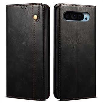 Voor Google Pixel 9 Pro / Pixel 9 Hoesje Gekke Paardenstructuur Wasachtig Lederen Portemonnee Stand Cover