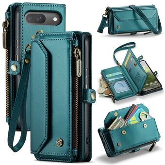 CASEME C36-serie voor Google Pixel 9 / Pixel 9 Pro hoes Crossbody leren telefoontas met 7 kaartsleuven