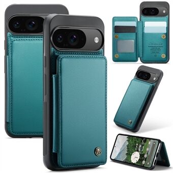 CASEME C22 Serie Voor Google Pixel 9 / Pixel 9 Pro Hoes Leer+TPU Omslag RFID-Blokkerende Kaartvakken