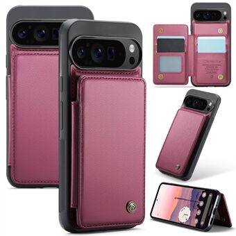 CASEME C22-serie Voor Google Pixel 9 Pro XL Hoes Leren+TPU Hoes RFID-blokkering Kaartsleuven