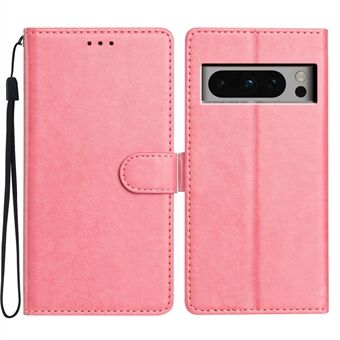 Voor Google Pixel 8 Pro Leren Telefoonhoes Portemonnee Stand Cover met Handige Riem