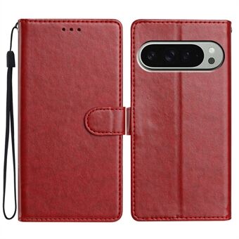 Voor Google Pixel 9 Pro XL Leren Telefoonhoesje Wallet Stand Cover met Handige Band