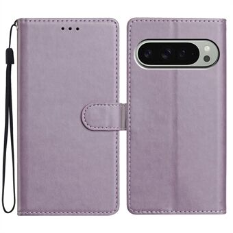 Voor Google Pixel 9 Pro XL Leren Telefoonhoes Portemonnee Standaard Hoes met Handige Band
