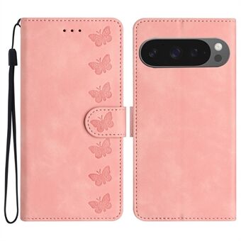 Voor Google Pixel 9 Pro XL Hoesje Met Vlinderopdruk Leren Portemonnee Telefoonhoesje