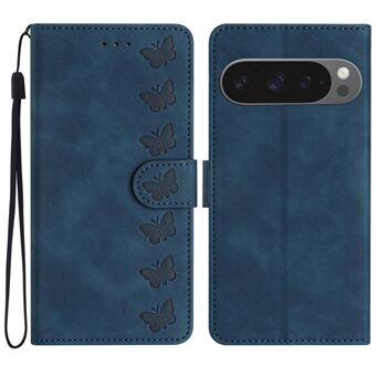 Voor Google Pixel 9 Pro XL Hoesje Bedrukt Vlinder Leren Portemonnee Telefoonhoes