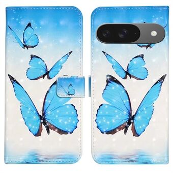 Voor Google Pixel 9 / Pixel 9 Pro Hoesje 3D Creatief Patroon PU Leren Stand Telefoonhoes
