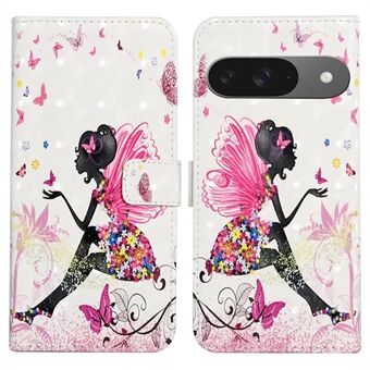 Voor Google Pixel 9 / Pixel 9 Pro Hoesje 3D Creatief Patroon PU Leren Staande Telefoonhoes