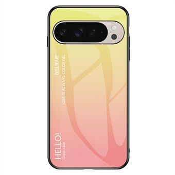 Voor Google Pixel 9 Pro / 9 Hoes Anti-Kras Gehard Glas + PC+TPU Telefoonhoesje