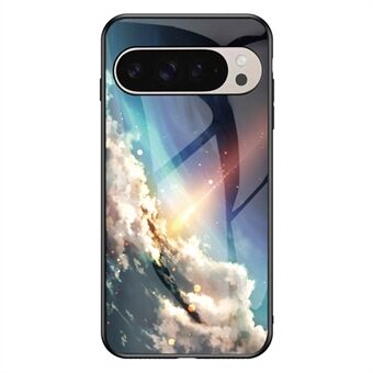 Voor Google Pixel 9 / Pixel 9 Pro Hoesje Sterrenhemel Patroon Geharde Glas Telefoonhoes