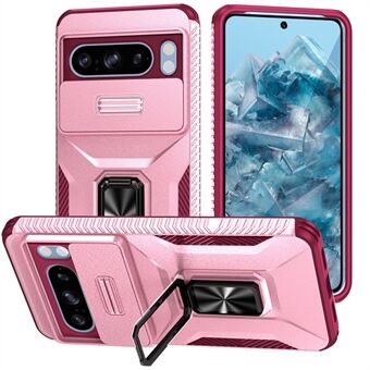 Voor Google Pixel 8 Pro Hoes Camshield Kickstand TPU+PC Antislip Telefoonhoesje