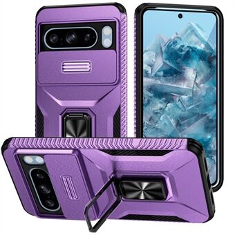 Voor Google Pixel 8 Pro Hoes Camshield Kickstand TPU+PC Anti-Slip Telefoonhoesje