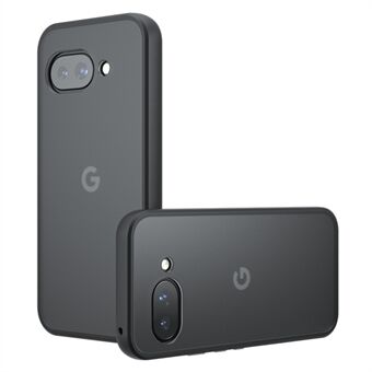 Voor Google Pixel 9a Hoes Skin-Touch TPU+PC Matte Telefoonhoes, Transparant Zwart