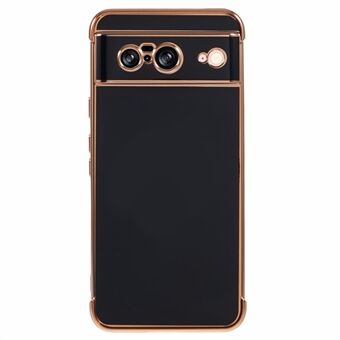 Voor Google Pixel 8 Hoes Electroplate Frame TPU Zachte Telefoonhoes