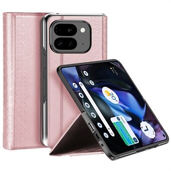 DUX DUCIS Bril Serie voor Google Pixel 9 Pro Fold 5G Hoes Leren+PC Staande Telefoonhoesje