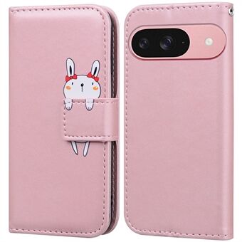 Voor Google Pixel 9 / 9 Pro Hoesje Cartoon Patroon Portemonnee Leren Telefoonhoesje