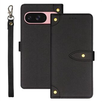 IDEWEI Voor Google Pixel 9 / 9 Pro Stand Case PU Leren Telefoonhoes met Kaartsleuven - Zwart