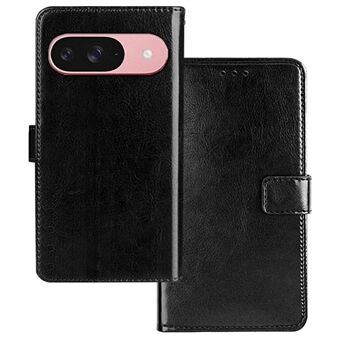 IDEWEI Voor Google Pixel 9 / 9 Pro Telefoonhoes Kaartsleuven Lederen Hoes Crazy Horse Textuur