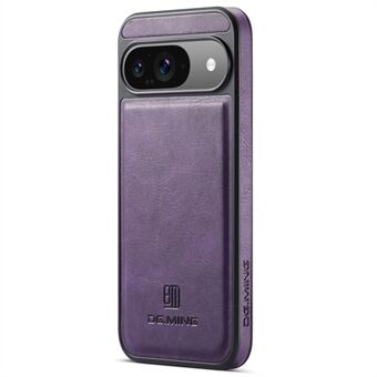 DG.MING Voor Google Pixel 9 Pro / Pixel 9 Hoes Anti-Val Leer Coated PC+TPU Telefoon Achterkant Cover