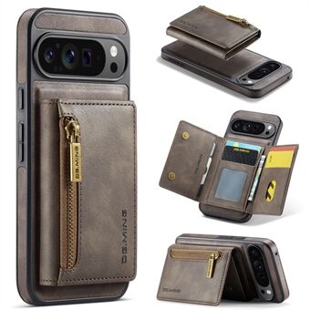DG.MING M5-serie voor Google Pixel 9 Pro XL Hoesje Afneembare Magnetische Leren Telefoonhoes met Kaartsleuven