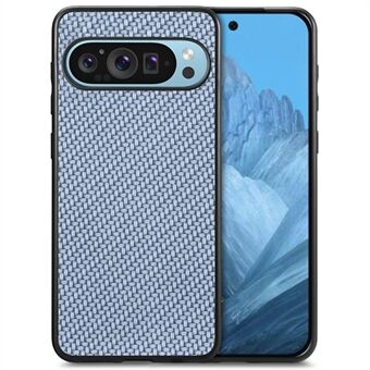 Voor Google Pixel 9 / Pixel 9 Pro Hoesje Carbon Fiber Texture PU+PC+TPU Telefoonhoesje
