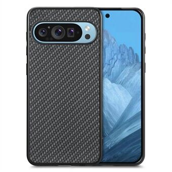 Voor Google Pixel 9 Pro XL Hoesje met Carbon Fiber Textuur PU+PC+TPU Telefoonhoesje