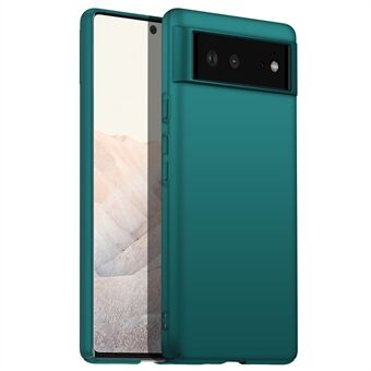 Voor de Google Pixel 6 Anti-fingerprint harde pc-beschermhoes met schokbestendige effen kleur voor de achterkant van de mobiele telefoon.