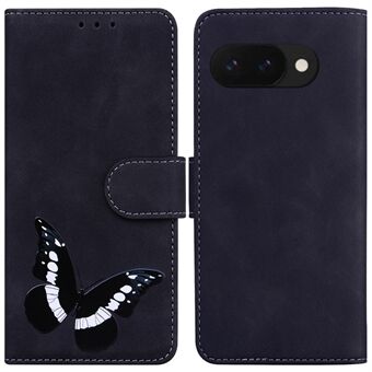 Voor Google Pixel 9a Standaard Case PU Leren Telefoonhoesje Met Vlinderprint