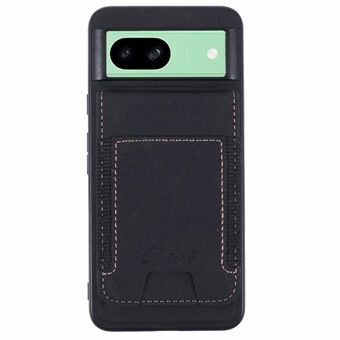 SUTENI H17 Voor Google Pixel 8a Magnetische Hoes Kaartsleuven Leren+TPU Kickstand Telefoonhoesje