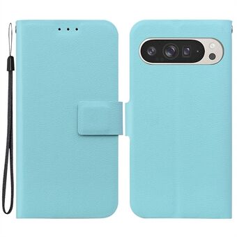 Voor Google Pixel 9 Pro XL Hoesje Ultra-Dunne PU Lederen + TPU Telefoonhoes met Kaartsleuf