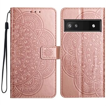 Voor Google Pixel 9a Lederen Hoes met Kaartsleuven Mandala Patroon Telefoonhoesje met Standaard