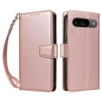 Voor Google Pixel 9 Hoesje RFID Blokkerende Leren Portemonnee Flip Telefoonhoes met Polsbandje