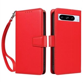 Voor Google Pixel 8 Pro Hoes RFID Blokkerende Leren Portemonnee Flip Telefoonhoes met Polsbandje