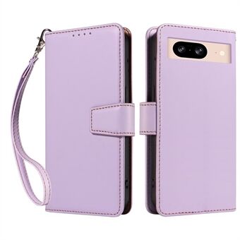 Voor Google Pixel 8 Case RFID Blokkerende Lederen Portemonnee Flip Telefoonhoes met Polsriem