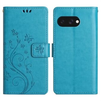 Voor Google Pixel 9a Hoes PU Leren Telefoon Portemonnee Cover met Riemje