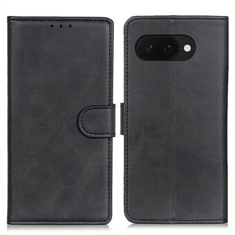 Voor Google Pixel 9a Stand Wallet Case Koehuid Textuur Lederen Telefoonhoesje