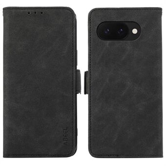 ABEEL Voor Google Pixel 9a Hoes PU Leren Folio Stand View RFID Blokkerende Telefoonhoes