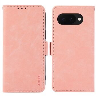 ABEEL Voor Google Pixel 9a Hoes PU Leren Folio Stand View RFID Blokkerende Telefoonhoes