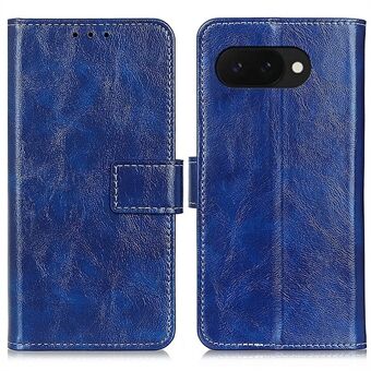 Voor Google Pixel 9a Leren Hoesje Wallet Telefoonhoesje Crazy Horse Textuur