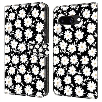 Voor Google Pixel 9a Hoes Magnetische Sluiting 3D Patroon Lederen Portemonnee Telefoonhoesje