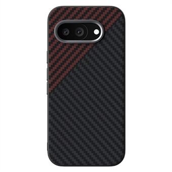 ABEEL Voor Google Pixel 9a Hoes Compatibel met MagSafe Carbon Fiber Textuur Achterkant Cover