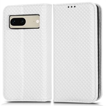 Volledige bescherming telefoonhoesje voor Google Pixel 7 5G, PU lederen flip portemonnee standaard met rasterstructuur, magnetische sluiting, krasbestendige telefoonhoes.