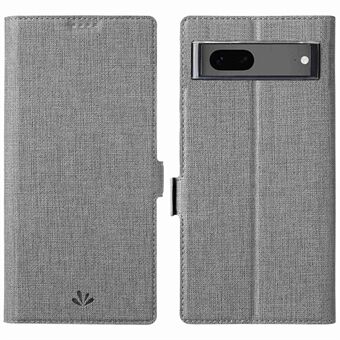 VILI K-serie Standportemonnee Telefoonhoesje voor Google Pixel 7 5G, Dubbele Magnetische Sluiting PU Leren Schokbestendige Case