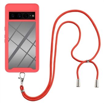 YB PC-serie-4 telefoonhoesje voor Google Pixel 7 Pro 5G, Lichtgewicht PC + TPU Afneembaar 2-in-1 Verstelbaar Hoesje met Lanyard voor Telefoon