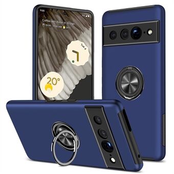Voor de Google Pixel 7 Pro 5G Anti-val Kickstand Telefoonhoesje Hard PC Soft TPU Hybride Beschermende Achterkant, Ondersteuning voor Magnetische Autohouder